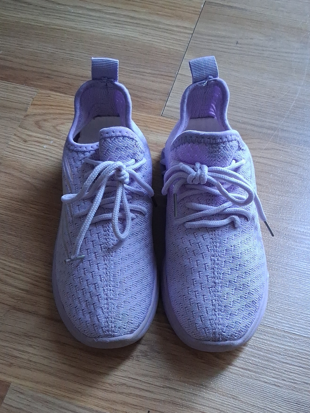 Source Unknown Lilac Knit Slip-On Kids Sneakers
